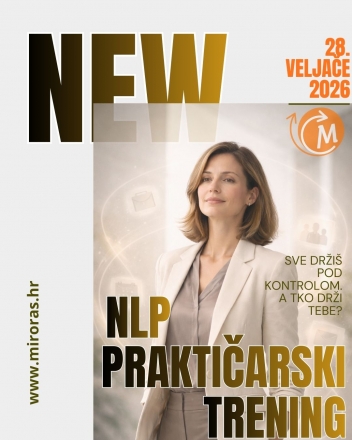 NLP praktičarski trening 28. velječe i 01. ožujak 2026. NLP alati za povratak kontrole nad vlastitim stanjem  
